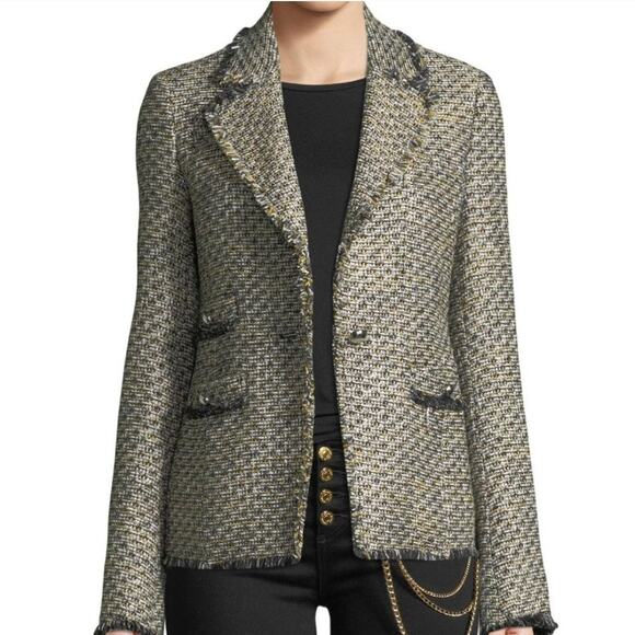 Veronica Beard Fabian Tweed Jacket Silver Multi Size 6 - Picture 1 of 8
